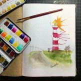 Hometown Geraldton Watercolour Challenge by Tania Scrapbook House