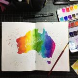 Country Australia Watercolour Challenge by Tania Scrapbook House