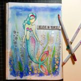 Mermaid Watercolour Challenge by Tania Scrapbook House