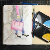 Purse Watercolour Challenge by Tania Scrapbook House
