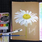 Daisy Watercolour Challenge by Tania Scrapbook House
