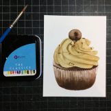 Cupcake Watercolour Challenge by Tania Scrapbook House