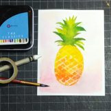 Pineapple Watercolour Challenge by Tania Scrapbook House